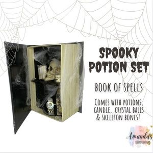 Halloween Book Display with Potions | Apothecary | Book of Spells